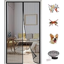 Moustiquaire Magnétique Porte 220 X 270 Cm, Rideau En Maille Anti Moustiques Mouches, Rideaux Anti Mouche Avec Bandes Magnétiques Anti Mouches Anti Insectes Pour Couloirs, Portes, Patio, Noir