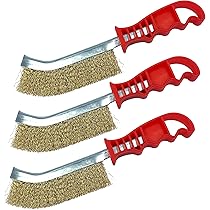 TOPZEA 12 Spazzole Con Setole In Ottone – Manico Lungo In Legno Per Pulire Ruggine, Vernice E Saldature - 4