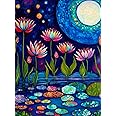 Cross & Glory - Waterlilies by Moonlight - 1000 Piece Jigsaw Puzzle for Adults | Stunning Artwork of Moonlit Waterlilies in a Serene Pond | Great for Relaxation and Display for Puzzle Enthusiasts