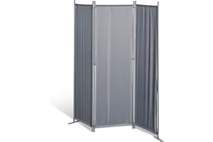 GRASEKAMP Qualität seit 1972 - Biombo de 3 Piezas, Panel de separación, protección Visual, Color Gris