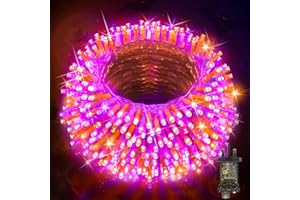 JXLEDAYY 200 LED 66 ft Halloween Lights Orange Purple Outdoor Fairy Lights Mains Powered Waterproof String Lights Plug In with 8 Modes Timer Memory Halloween Tree Lights for Indoor Outside Party Decorations