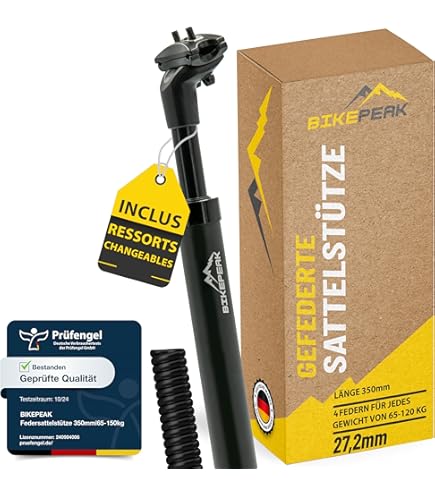 Ergotec Tige de selle à suspension télescopique SP-3.0 31,6 mm noire Ergotec Tige de selle à suspension télescopique SP-3.0 31,6 mm noire