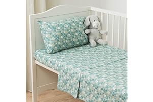 TRAMAS+ Juego Sábanas Cuna 50X80 100% algodón, Juego de sábanas para Bebe, Ropa de Cuna, Sábana Bajera, encimera y Funda de Almohada - Martinuca