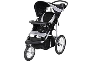 "Baby Trend Expedition Jogging-Kinderwagen Phantom � Leichter All-Terrain-Jogger mit feststellbarem Schwenkrad, kompatibel mit Babyschalen, 5-Punkt-Gurt, zus�tzlicher Stauraum, verstellbares Verdeck"