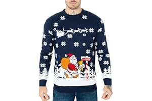 NOROZE Jersey de Navidad para Hombre con diseño de Papá Noel a el Pub Reno, Unisex