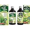 Dabur Aloe Vera Juice Ayurvedic Health Juice For Immunity Boosting - 1 L & Dabur Amla Juice: Rich Source of Vitamin C and Antioxidants for Immunity boosting |Pure, Natural and 100% Ayurvedic Juice -1L