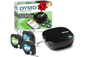 DYMO LetraTag 200B etichettatrice Bluetooth | Stampante per etichette compatta | Si connette a iOS e Android tramite tecnologia wireless Bluetooth | Include 3 rotoli di etichette assortite