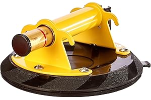 STANLEY - Ventouse une tête de 200mm - force de tirage allant jusqu'à 120 kg - corps et poignée en métal résistant avec revêtement anti-dérapant - disque 100% caoutchouc avec 3 lèvres - 6- 97- 187