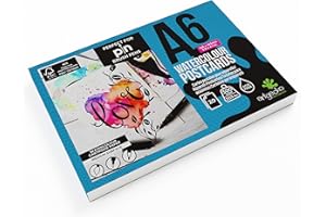 Artgecko Pro Watercolour Postcards A6-20 Sheets 300gsm White Cartridge Paper