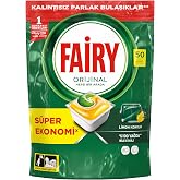 Fairy Hepsi Bir Arada Bulaşık Makinesi Deterjanı Kaps&uuml;l&uuml;/Tableti 50 Yıkama Limon Kokulu