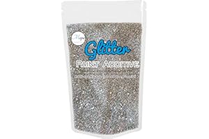 Mopa Crafts Holographic Silver Glitter Paint Crystal Additive 100g for Emulsion Paint - for use with Interior/Exterior Wall, Ceiling, Wood, Metal, Varnish, Dead Flat, Matt, Soft Sheen or Silk Paints