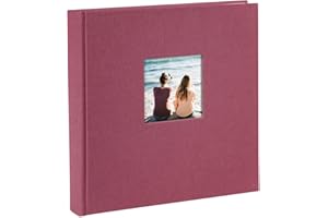 goldbuch Bella Vista Álbum de Fotos, Lino, Fucsia, 25 x 25 x 4 cm