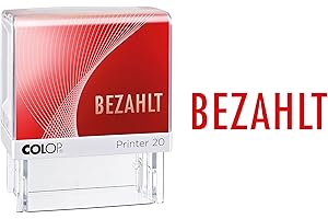 ‎COLOP Colop 100669 Textstempel selbstfärbend: Bezahlt, rot