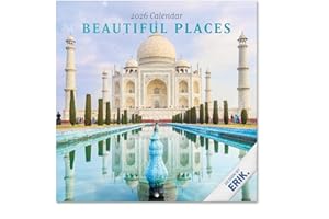 Grupo Erik - Calendrier 2026 Mural Lieux Emblématiques - Calendrier Mural 2026 Mensuel │ Idee Cadeau : Calendriers Muraux │ De Janvier à Décembre : Espace pour notes et Illustrations (30x60 cm)