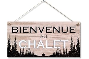 CARISPIBET Bienvenue au Chalet enseignes decoratives affiches pour la maison décoration d'interieurs 15 x 30 cm