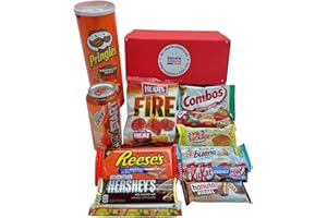 DAVE'S AMERICAN FOOD Mistery American BOX Starter Scatola Americana per Principianti con Bevande Patatine Dolci Cioccolato