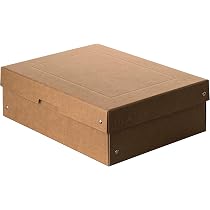 DIN A4 Kartonbox Mit Deckel 100mm Falken PureBox Nature – DIN A4 Aufbewahrungsbox Mit Deckel, 100 Mm Hoch, Aus Stabilem Karton, Vegan, FSC-zertifiziert, Made In Germany – In Braun