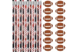 HLenyoy 72 pezzi Set di Cancelleria a Tema sportive per Cancelleria Scolastica Matita da Rugby Bomboniere per Feste di Compleanno per Bambini Scolastica Premio per Studenti