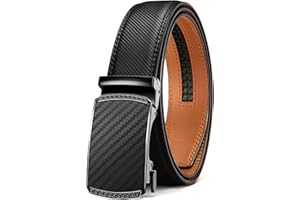 CHAOREN Cinturones Hombre - Cinturón Hombre Cuero sin Agujeros - Encaja en Cualquier Lugar