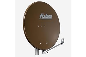 Fuba DAL 800 B Aluminium Satellitenschüssel 80cm braun - Sat-Antenne/Sat-Spiegel - Klapptragarm mit Kabeldurchführung, LNB-Halterung und Rückenteil aus Aluminium-Druckguss