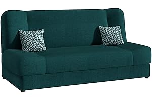 Mirjan24 Schlafsofa Jonas, Sofa mit Bettkasten und Schlaffunktion, Bettsofa, Dauerschläfer-Sofa, Schlafcouch, Materialmix, Co