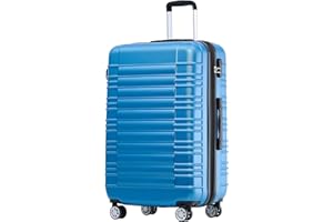 BEIBYE 2088 Zwillingsrollen Reisekoffer Koffer Trolleys Hartschale M-L-XL-Set in 13 Farben (Turquoise, L)