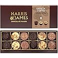 Harris & James Barista Collection 12 Piece Chocolate Selection Box. Handmade Luxury Coffee Chocolates From Bean To Bar. Dark Espresso, Flat White & Caramel Latte Milk & Dark Mixed Selection Box (180g)