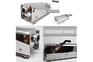 CELMS INSACCATRICE ACCIAIO INOX 430 PER INSACCATI 8kg CON ACCESSORI PER SALSICCIA SALUMI CARNE MADE IN ITALY PROFESSIONALE PRO