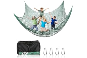 MENAYODA Filet d'escalade pour aire de jeux pour enfants, filet de protection double couche, 2 x 3 m, vert