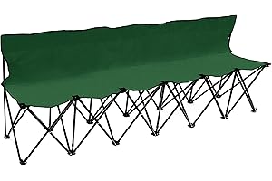 Trademark Innovations Tragbare Sportbank mit Rückenlehne, für 6 Personen, Rot