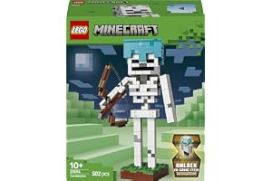 LEGO Minecraft Skelettet 21594 | Leksak för barn från 10 år, rumsdekoration med skelettfigur från Minecraft, spelprydnad för