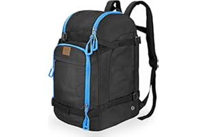 WOLT Ski Boot Bag Backpack - 50L Snowboard Boot Bag for Air Travel for Snow Boots, Ski Helmet, Gloves, Goggles, Skiing Gear