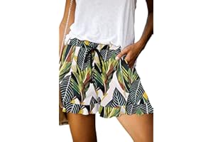 CZIMOO Pantaloncini Donna Shorts Casual con Coulisse unicolore Pantaloni Caldi con Tasche