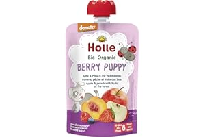 Holle Gourde Pouchy Pomme Pêche Fruits des Bois Bio +8m 100g