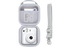 RIYADAone Hartschalen Schutzhülle Tasche Geeignet für INSATX mini 12 / INSTAX mini 11 Sofortbildkameras (Clay White)