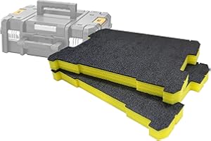 Shadow Foam Wkładki piankowe TSTAK/ProStack [30 mm żółte podwójne opakowanie] łatwe odklejanie wkładki piankowe do pudełek DeWalt TSTAK & Stanley ProStack