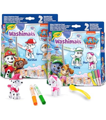 Multiprint Box 4 Timbres Enfants Paw Patrol, 100% Made in Italy, Tampons Enfants Personnalisés, en Bois et Caoutchouc Naturel, Encre Lavable Non Toxique, Idée Cadeau, Art.27903