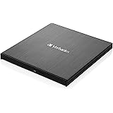 VERBATIM Graveur Blu-ray externe Slimline noir USB 3.2 Gen 1 avec connexion USB-C I Lecteur Blu-ray I Ultra HD 4K I Graveur B