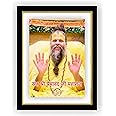 Himshikhar Shri Premanand Ji Maharaj Photo Vrindavan Shree Radha Rani Baba Govind Sharan Ji Maharaj Religious Photo Frame With Glass Home, Table & Office, Well Decor (Design 3)