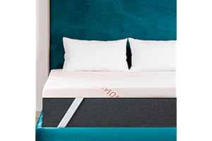 Flowen Topper 90x190-6 cm Viscoelastico Sobrecolchon para Cama 90 Cubre Colchón Hipoalergénico de Poliuretano para Dormir Mejor en el Dormitorio Sobrecolchon con Funda Extraíble y Lavable