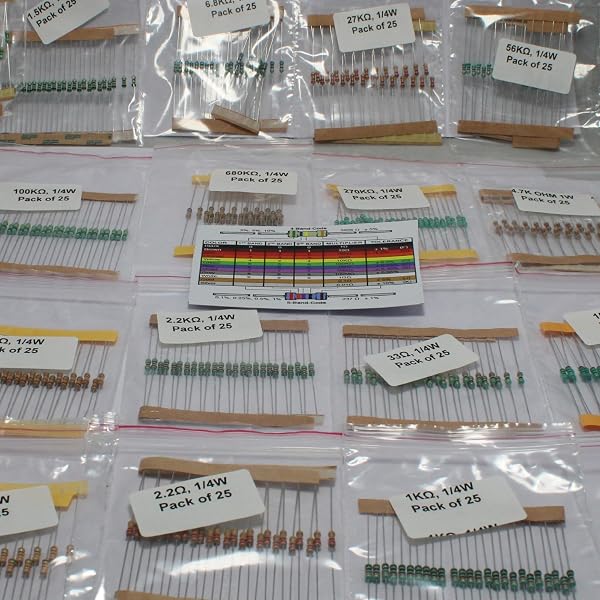 Lot De 25 Résistances Carbone 3,3 Ohms 1/2 Watt - Tolérance ±5% - Pour L'électronique, Les Réparations Et Les Projets DIY