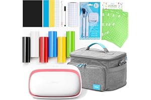 Likcut Glee S501 plotter de decoupe, adapté pour, Papier cartonné, Vinyle permanent, Vinyle thermocollant, Comprend un kit de démarrage et un sac de rangement, Rose