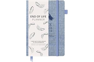 BIROYAL End of Life Planner UK A5-160 Pages 19 Sections Final Arrangements Organizer Notebook - Beneficiary, Funeral Planning, Final Wishes & Will Preparation - Death Planner Book