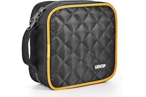 UENTIP Étui en nylon pour CD/DVD de voiture, porte-CD, pochette de rangement pour CD avec fermeture éclair portable pour voiture, maison, voyage (48)