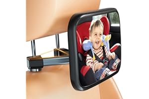 ‎ENONEO ENONEO 360° Autospiegel Baby Rücksitz [Upgrade], Bruchsicherer Rücksitzspiegel Auto Baby Rückbank Spiegel Kinderspiegel Auto Rückspiegel für Babyschalen und Reboarder-Kindersitze, Breiter & Deutlicher