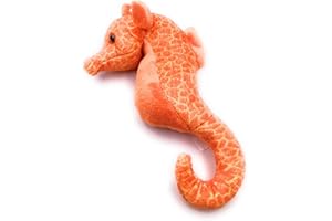 Onwomania Plüschtier Kuscheltier Stoff Tier Seepferdchen orange Hippocampus 23 cm