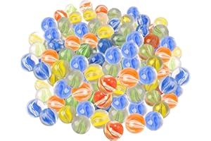 ARSUK 70-80 Glasmurmeln, Spielzeug, Deko Kugeln Durchsichtig Klare Glasmurmeln,Dekoration Glasperlen bunt für Zuhause oder Kinder Spiele, Schulgeschenk