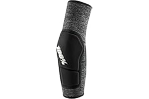 100% PROTECCIONES RIDECAMP Elbow Guards Heather Grey/Black-M Coderas, Adultos Unisex, Negro, ESTANDAR