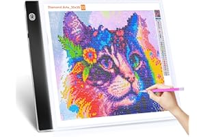 ‎GUISEAPUE Guiseapue Leuchttisch A4 für Diamond Painting Zubehör: Einstellbare Helligkeit Diamant Painting Erwachsene, Kinder Leuchtkasten Copy Board, Light Pad für Skizzieren Animation Malen Zeichnen Designen