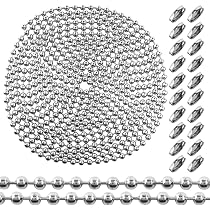 Chaîne Billes Acier Inoxydable MIPIACE - 10m 2.4mm + 50 Connecteurs